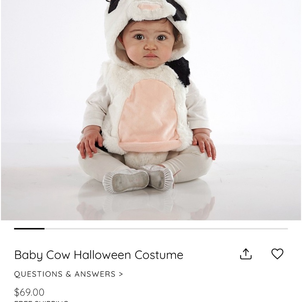 Pottery Barn Baby Cow Halloween Costume